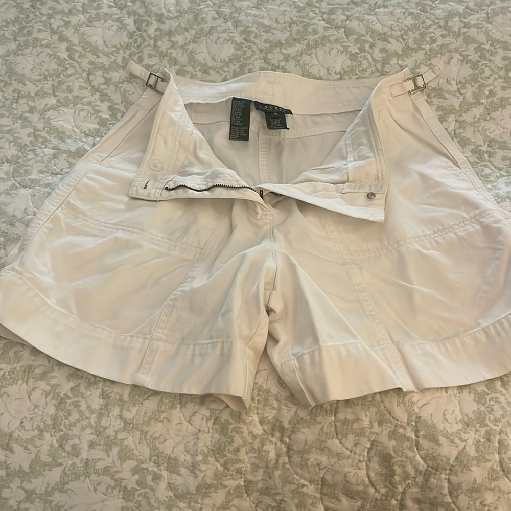 Ralph Lauren White Cargo Shorts Size 10